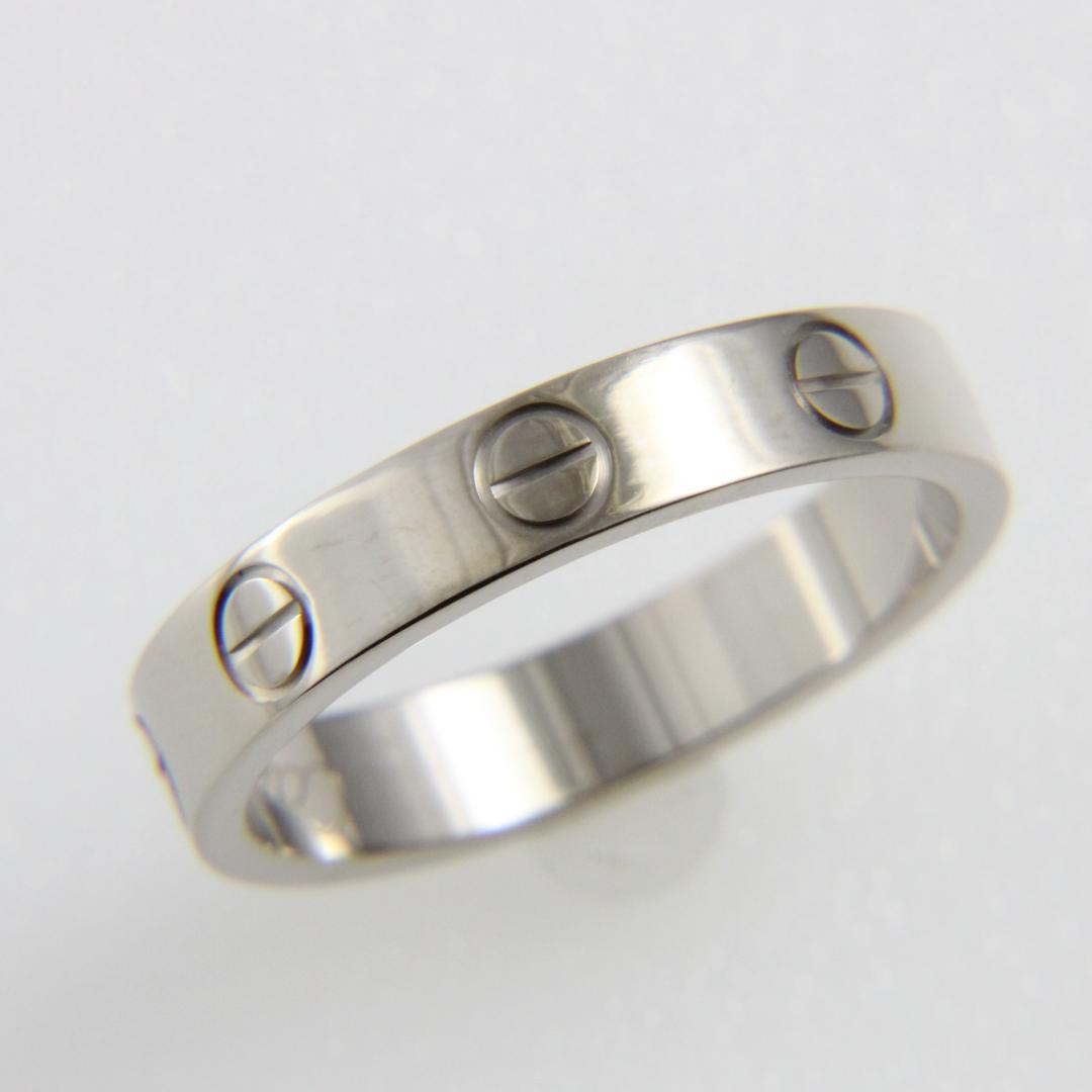 【磨き済み】 カルティエ ミニラブリング　K18　ホワイトゴールド　11号