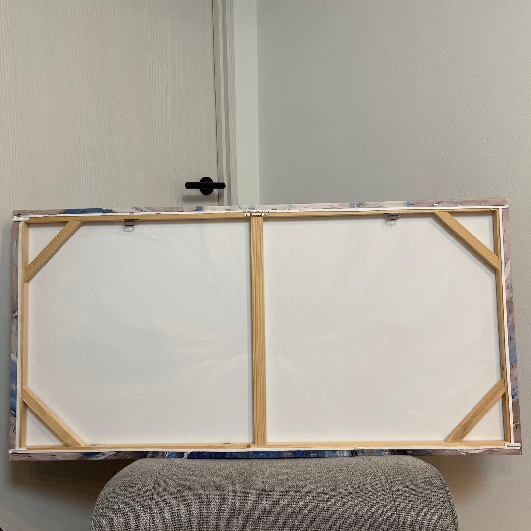 北欧 インテリア　キャンバス　アート　花　ホテル モダン　抽象　ブルー