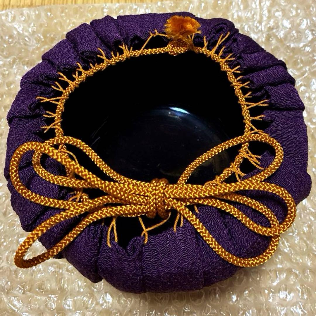 美品✨【茶道具】紫交趾 鋲紋 建水✨中村翠嵐✨ 御物