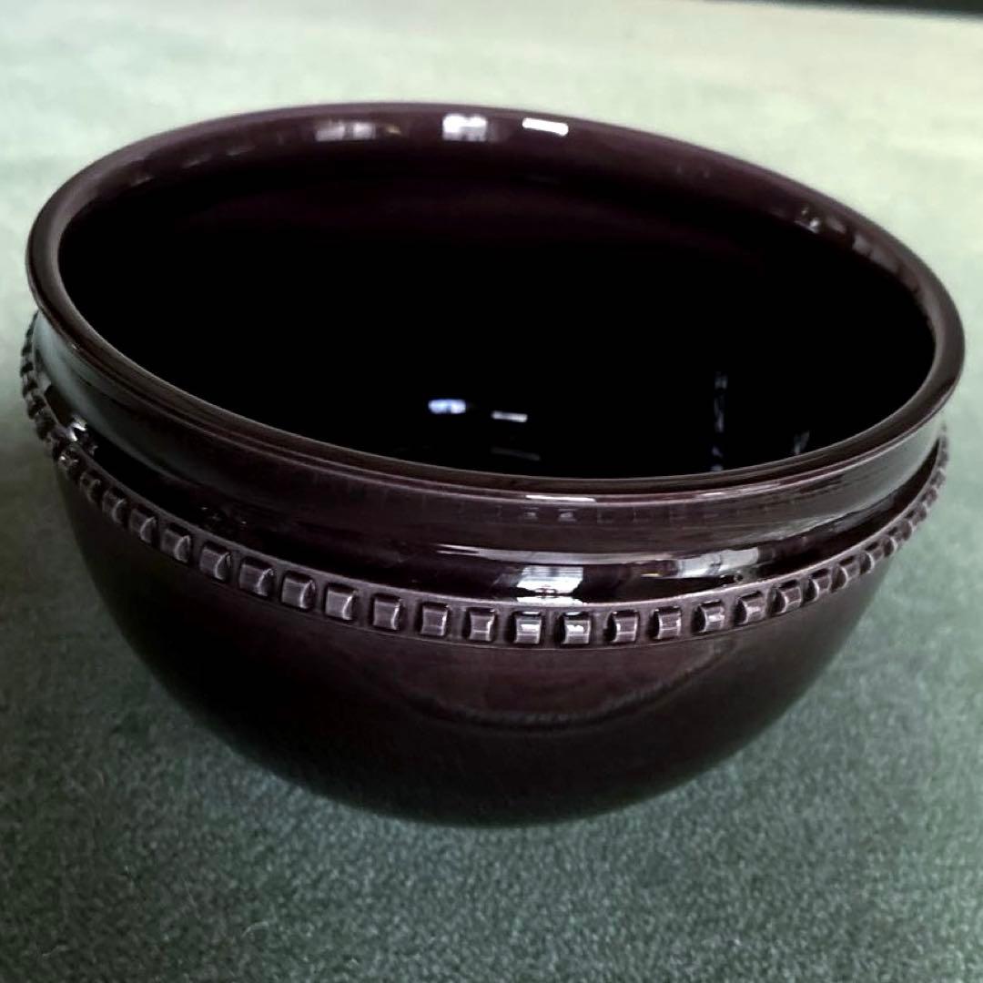 美品✨【茶道具】紫交趾 鋲紋 建水✨中村翠嵐✨ 御物