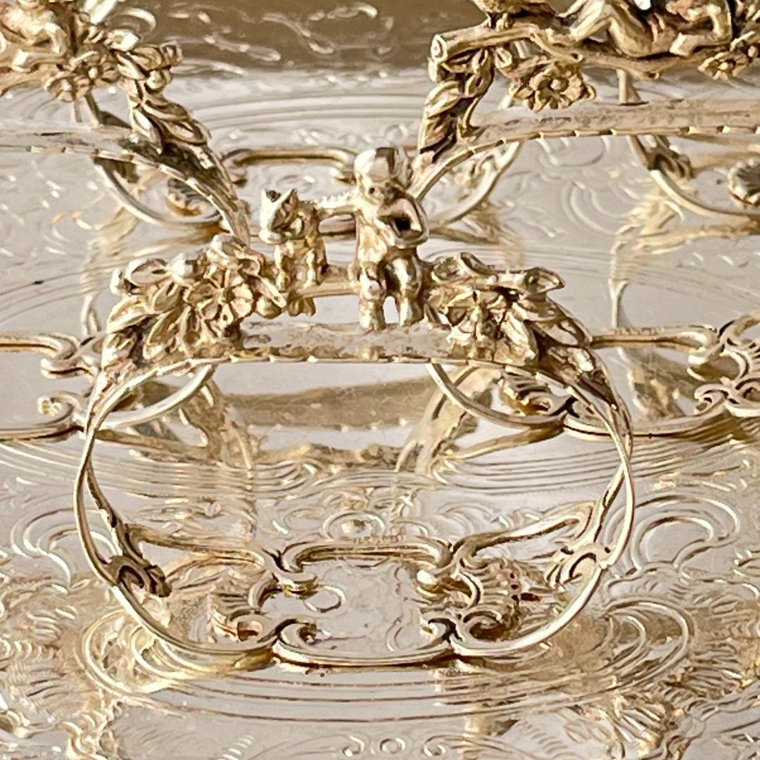 ALBO】 天使と鳥 / 天童とリスのナプキンリング6個【純銀】