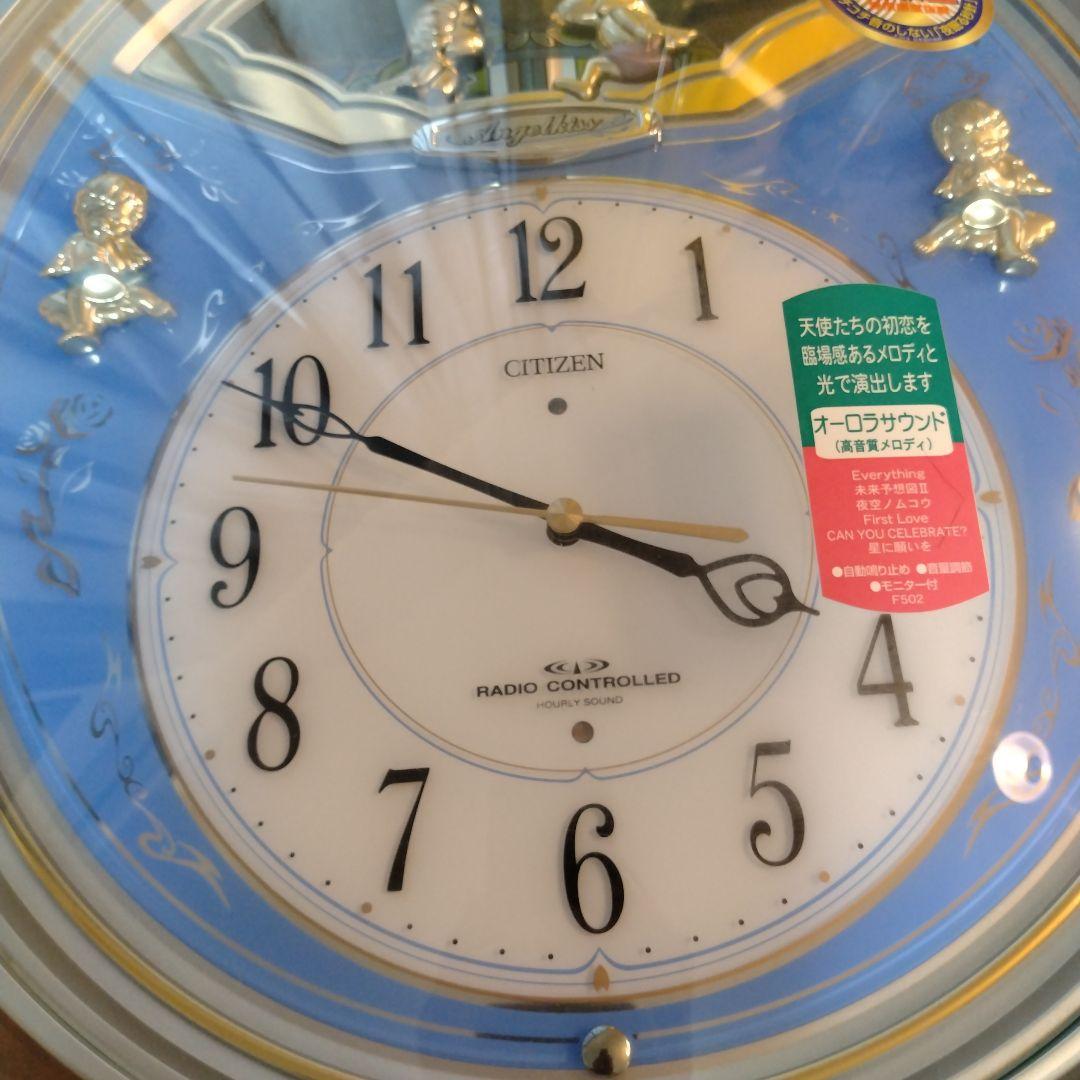 ✨️未使用級✨️ シチズン エンジェルキス 電波掛け時計 6曲入り 4MN404