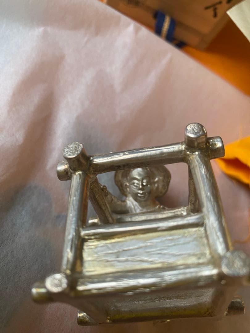 南鐐 一閑人 蓋置 鋳師 金森紹栄氏作 共箱入