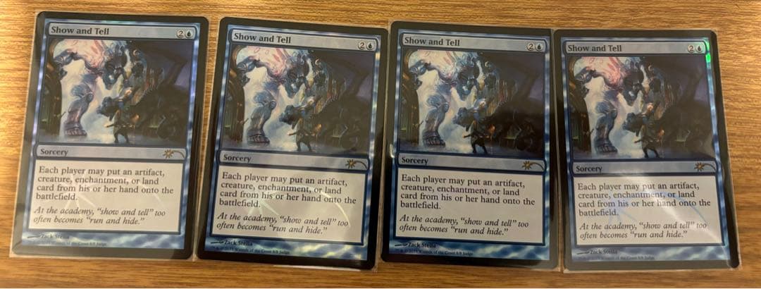 実物提示教育 Show and Tellジャッジ褒賞 プロモFoil 4枚セット MTG