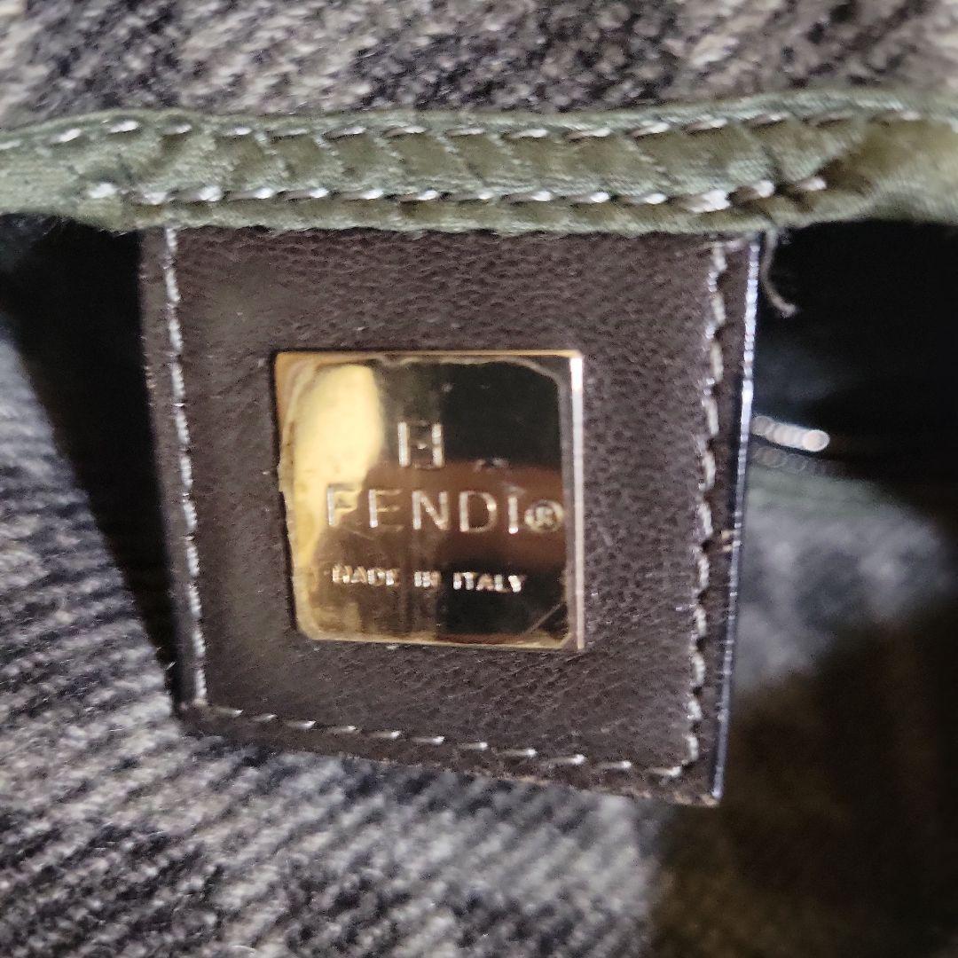 FENDI フェンディ ショルダーバッグ ズッカ マンマバケット ニット/レザー
