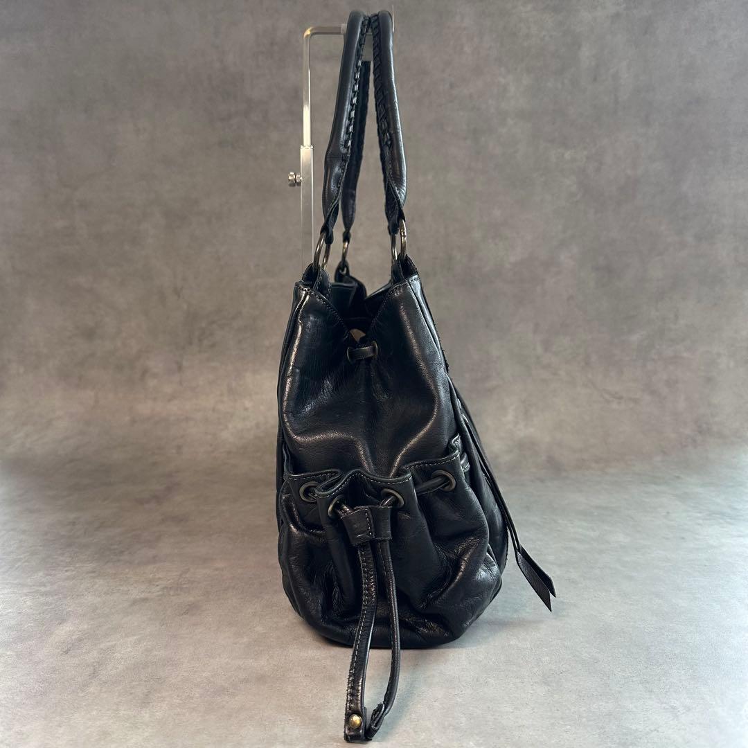 russet エンボスロゴ　オールレザー ホーボー　ワンショルダーバッグ　肩掛け