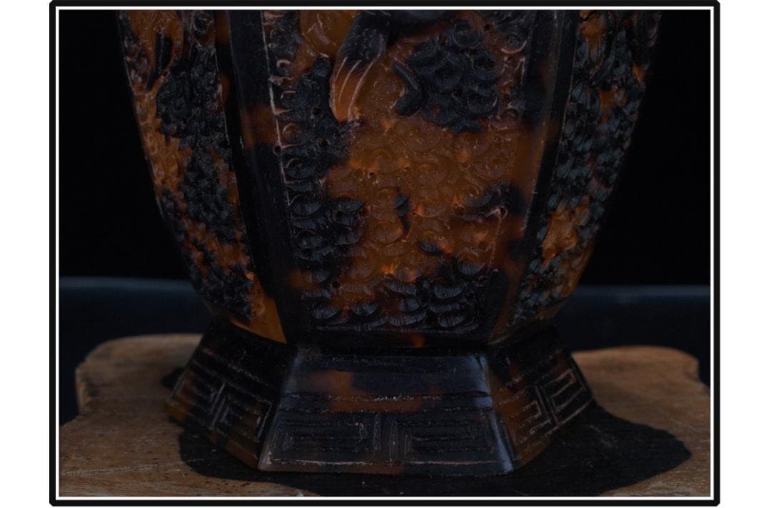 民間仕入れ品　中国清時代の鼈甲瓶 貴重品　激安骨董品 DE1438B18-4