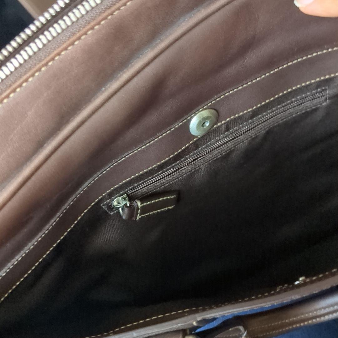 n*a様 コーチ ブラウンレザー ビジネスバッグ