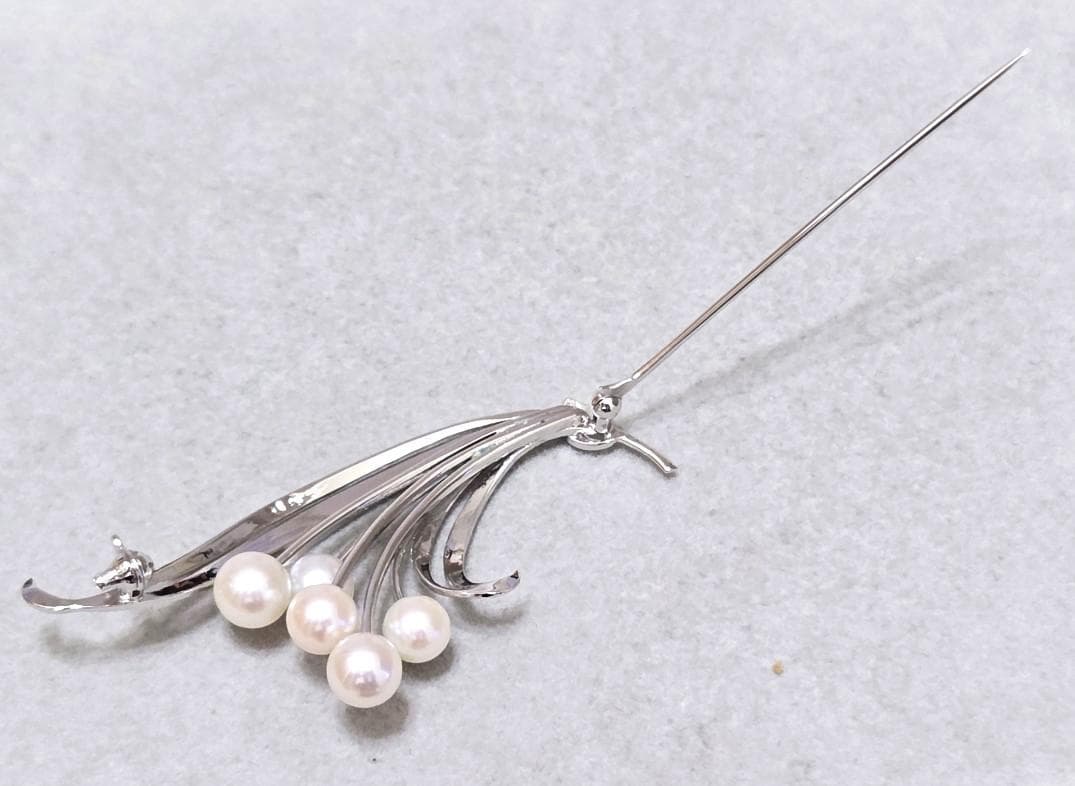 MIKIMOTOミキモト パール SILVER ブローチ 42315