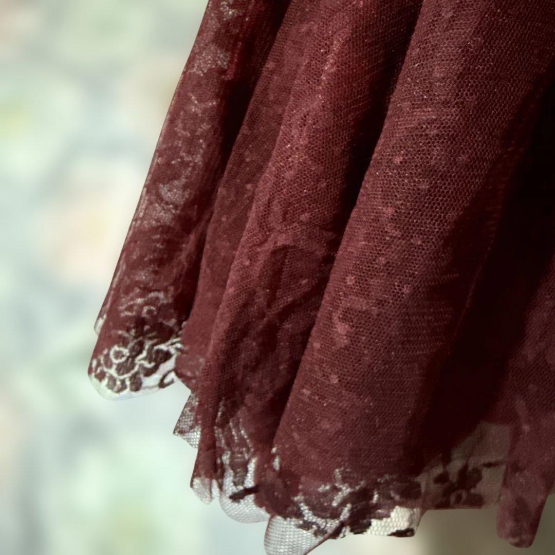 リズリサ　スカパン チュール＆レース＆フリル　ティアード　未使用タグ付き