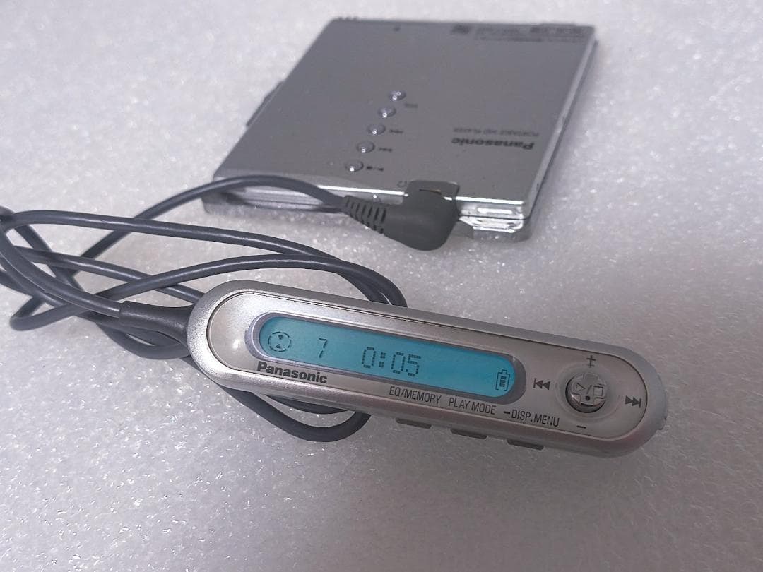 動作確認済】パナソニック ポータブルMDプレーヤー SJ-MJ97 シルバー