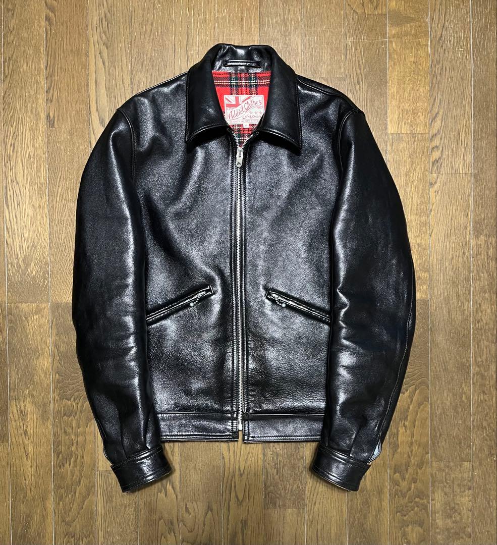 アディクトクローズ ライダース ジャケット AD-00 HORSE 茶芯 40