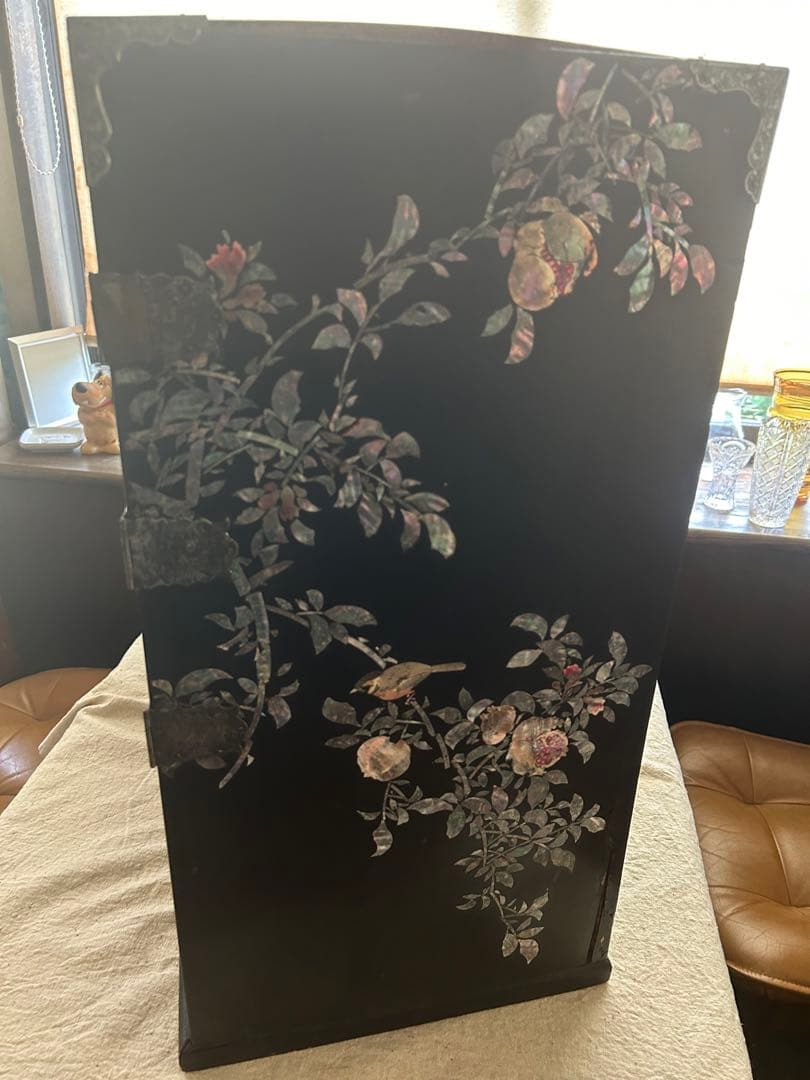 ①螺鈿細工 箪笥 アンティーク 難あり