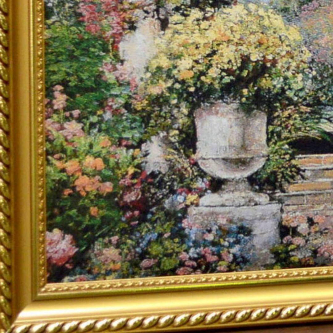 美品】絵画『窓から眺める丘』フランス・ゴブラン織り使用良質額絵