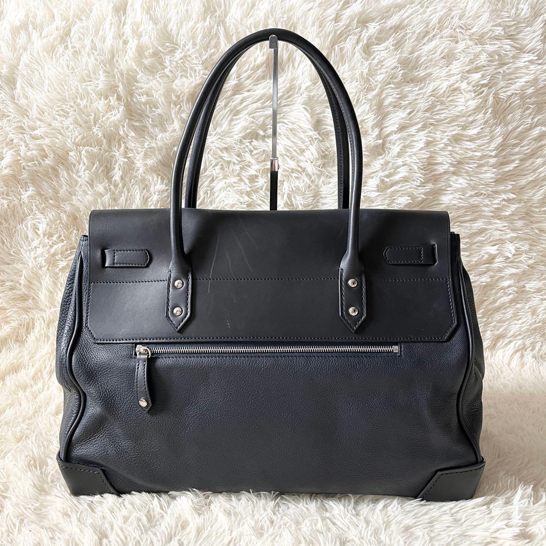 SOMES SADDLE×HT LABEL ビジネスバッグ　レザー　ネイビー