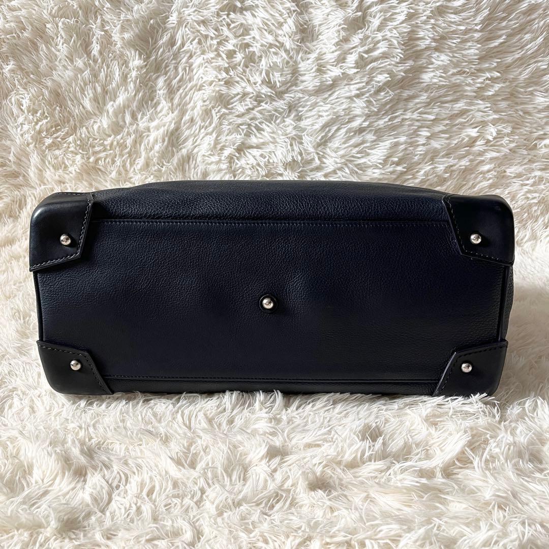 SOMES SADDLE×HT LABEL ビジネスバッグ　レザー　ネイビー