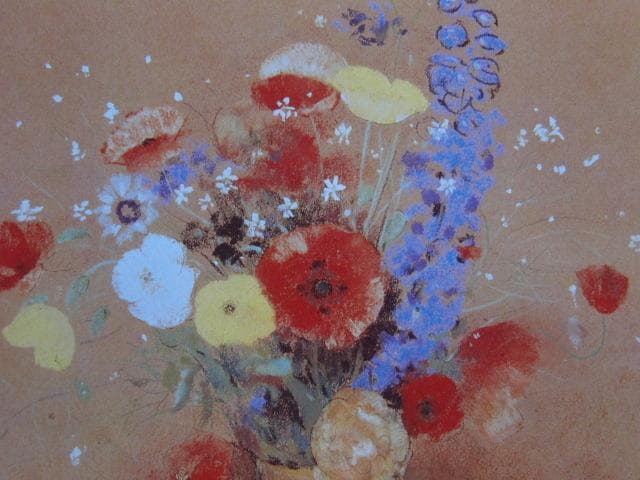 オディロン・ルドン、「首長の花瓶の野の花」、希少な画集画、 新品高級額装付、巨匠