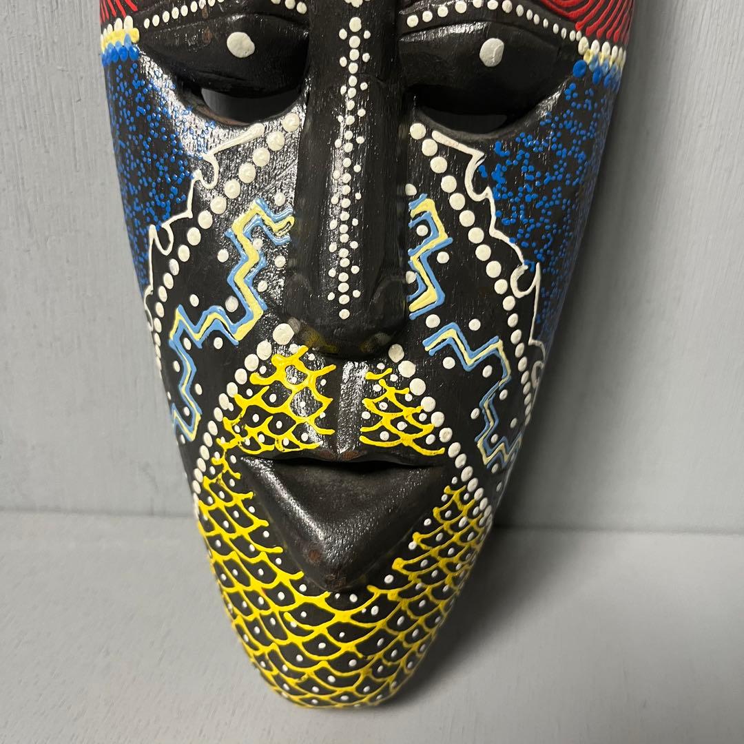 Africa Vintage アフリカ お面 部族 民族 木彫り 置物 骨董 - メルカリ