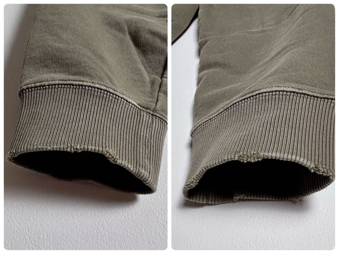 [希少デザイン]サンローランパリロゴプリントダメージ加工パーカーXXL