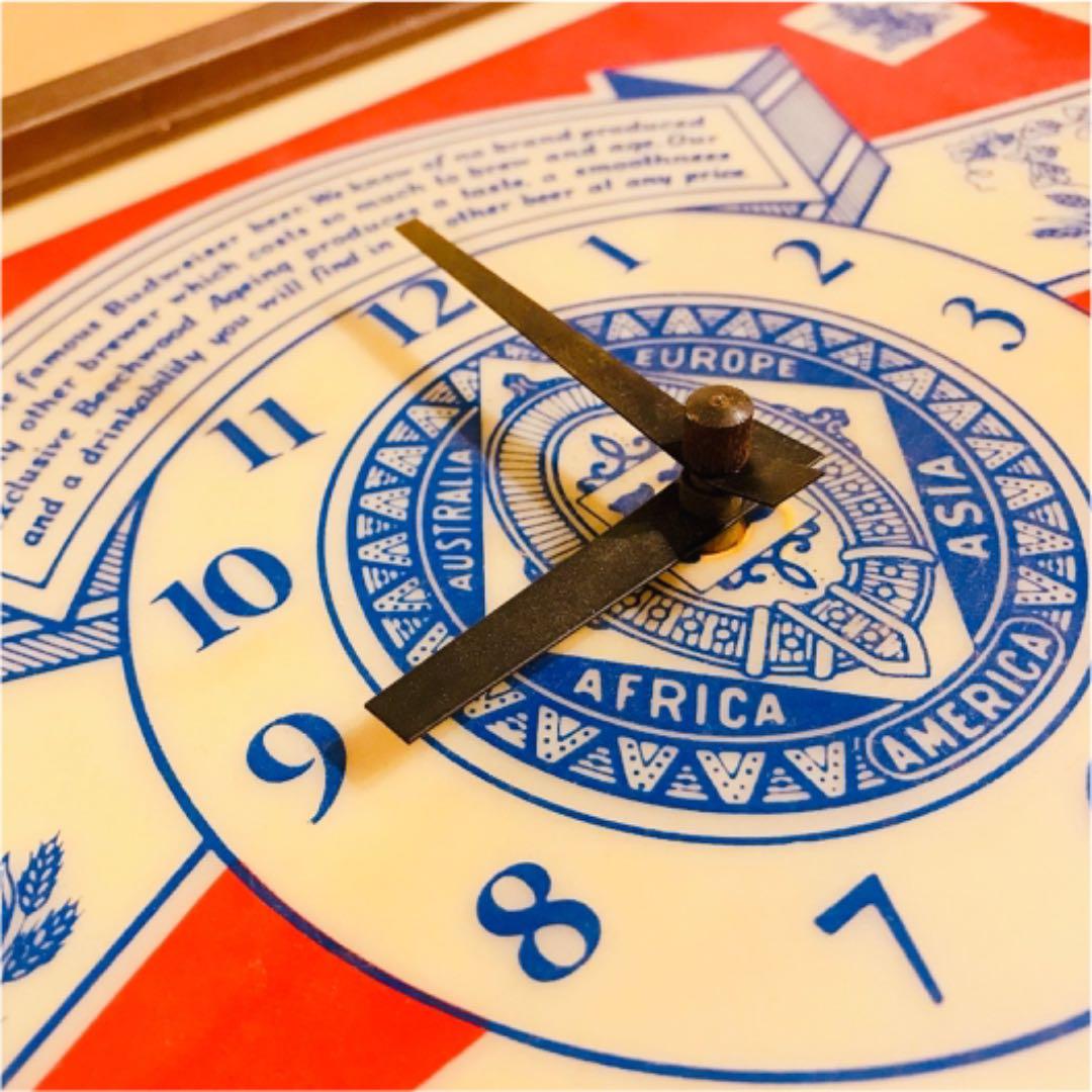 アメリカ直輸入 バドワイザービール ビンテージ クロックライト パブサイン バー