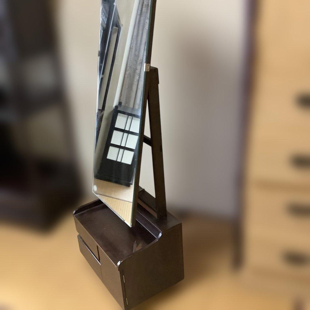 昭和レトロ 姿見 全身鏡 鏡台 鏡 ミラー 木製 和モダン ドレッサー