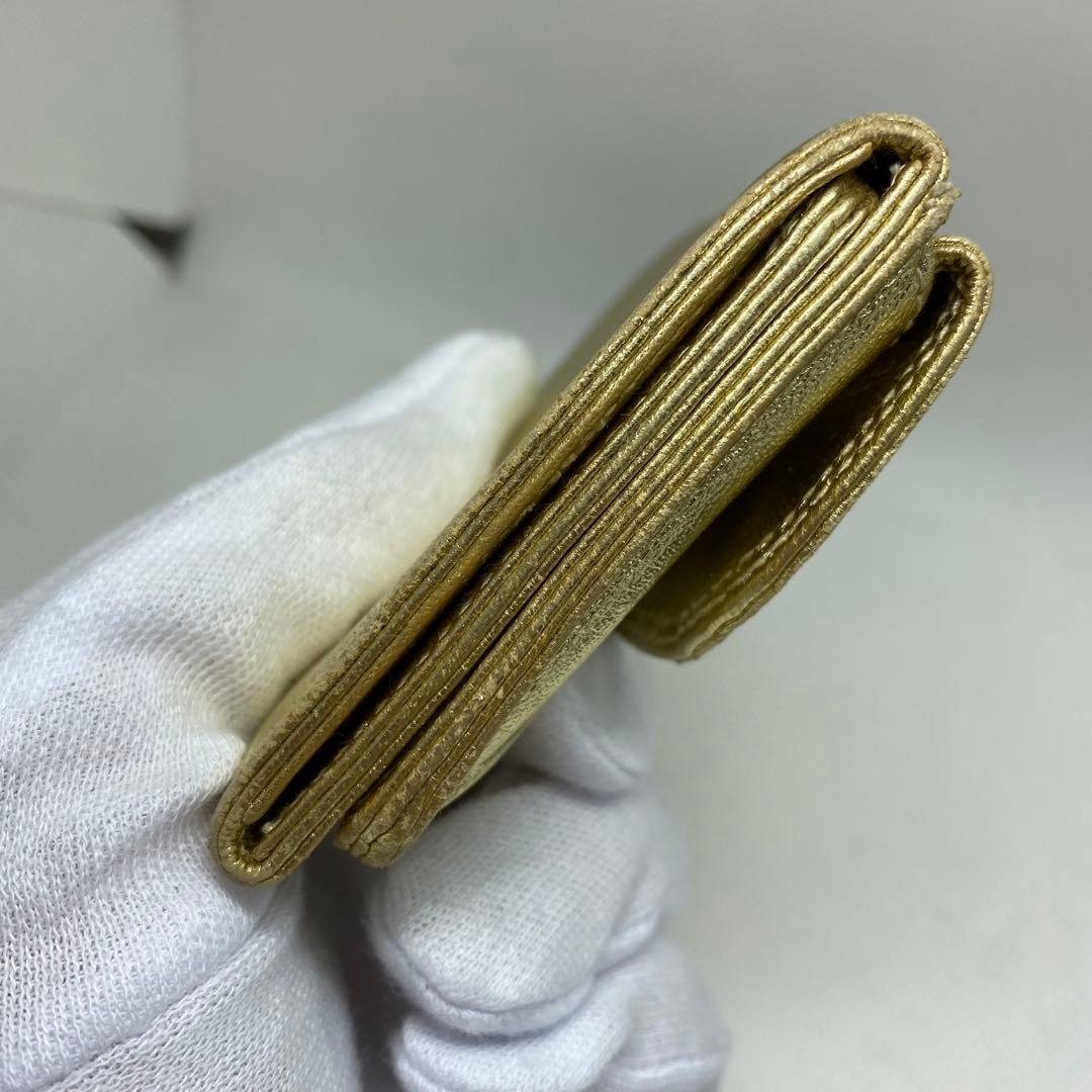 銀座和光 アントニーニ ANTONINI ゴールド 金 三つ折り財布 傷汚れ