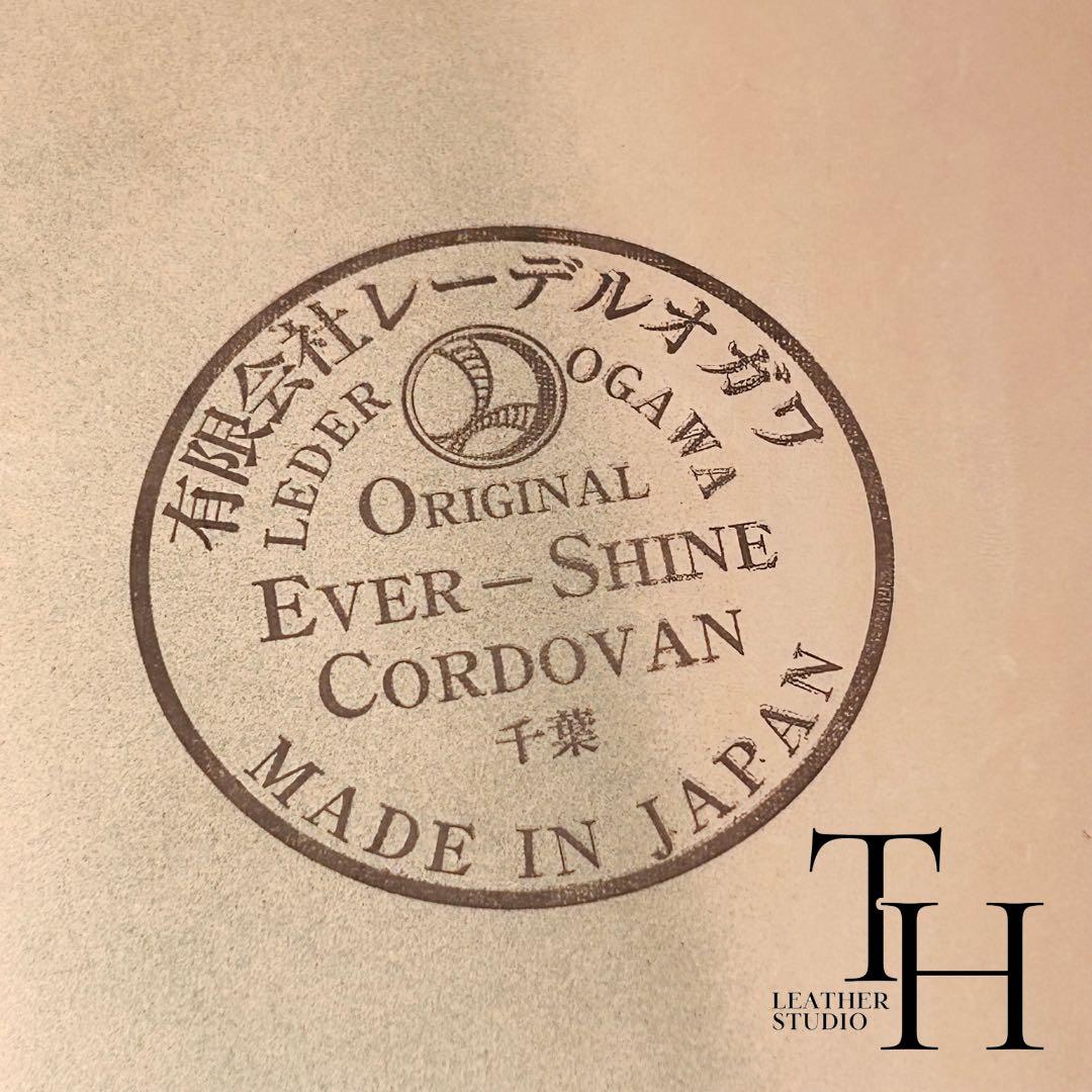 コードバン　レーデルオガワ L字ウォレット　アニリン染め　グリーン