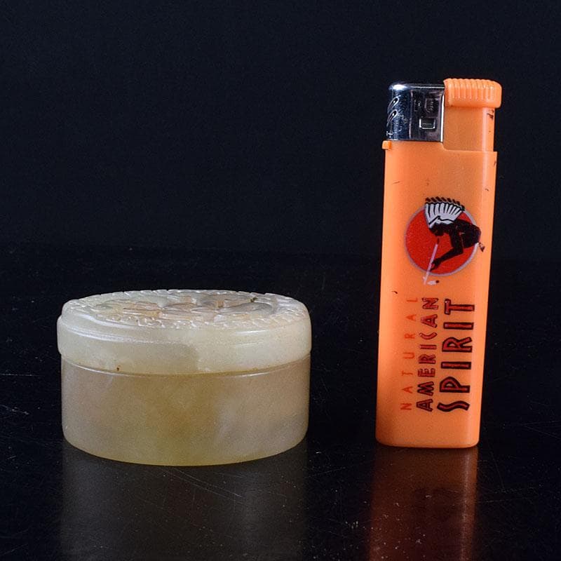 中国 玉石白玉彫刻 人物彫 盒子 蓋物 C R8624 - メルカリ