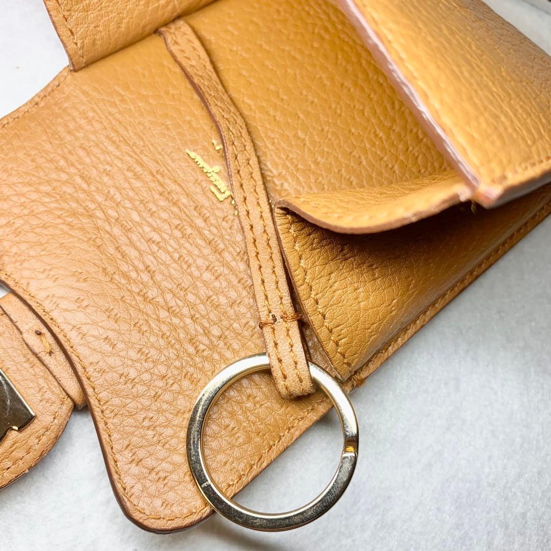 未使用級 サルバトーレフェラガモ ケース ガンチーニ 本革 キーリング 箱