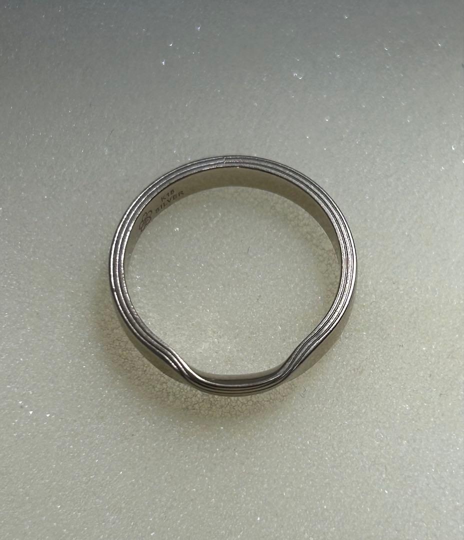 ゆりり 【杢目金屋】K18/Sv結婚指輪　15号 メンズ　レディース