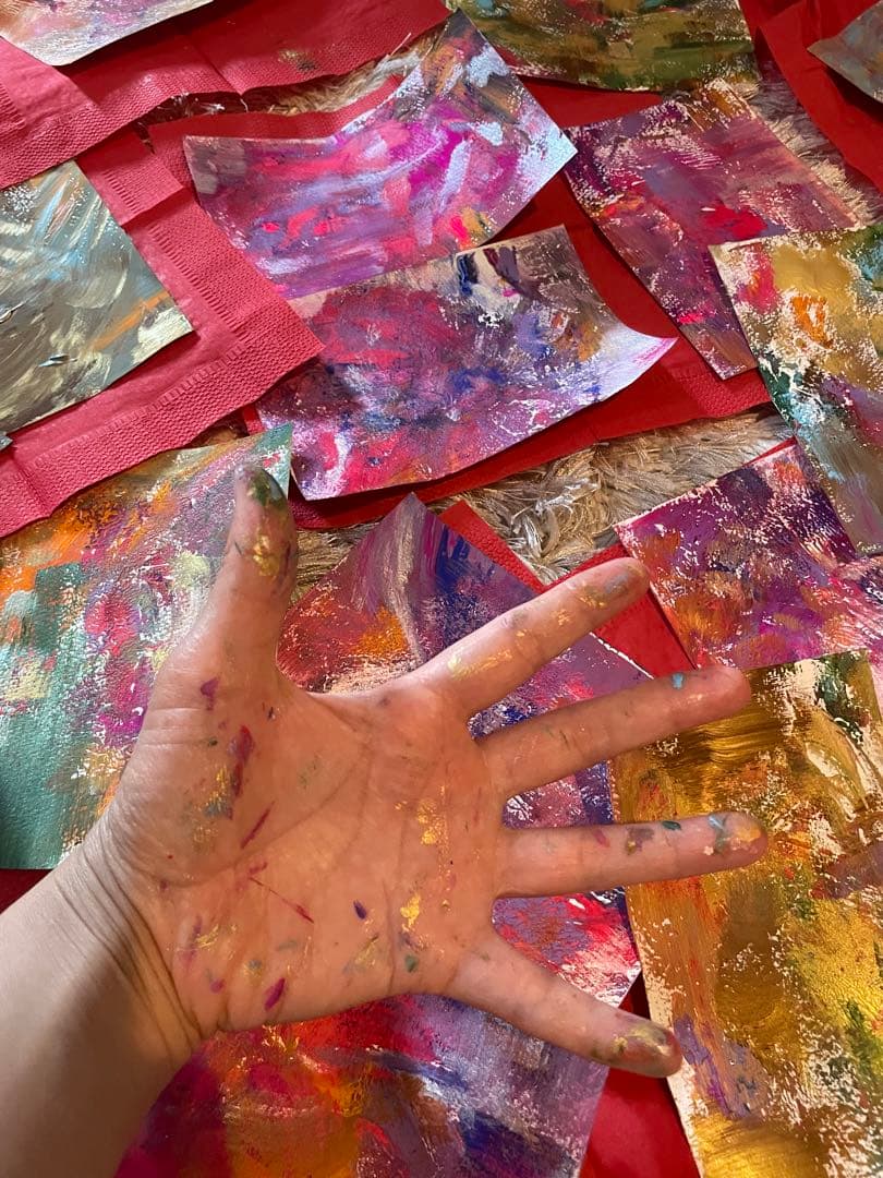 原画アクリル　抽象画