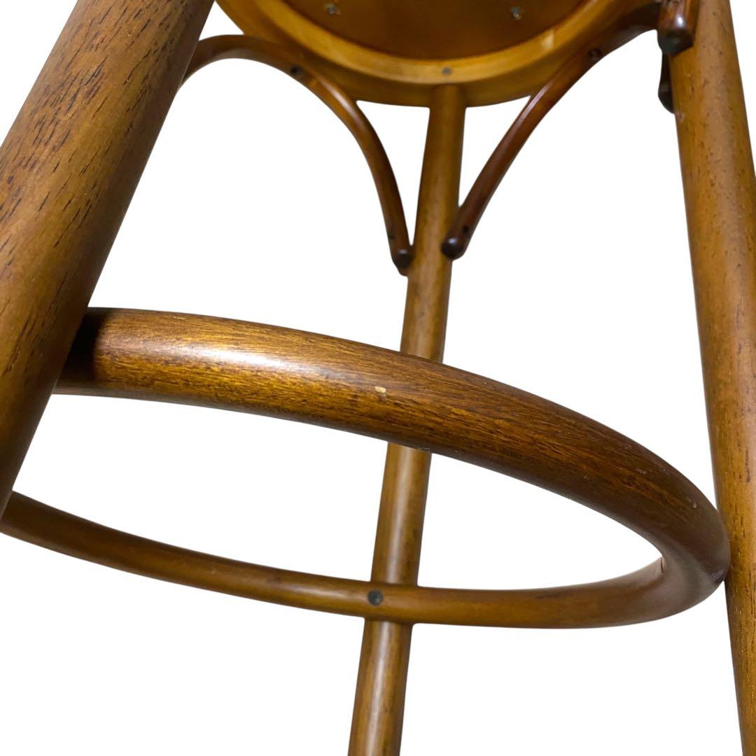 木製 カウンターチェア ハイバースツール 曲木デザイン クッション座面 ①