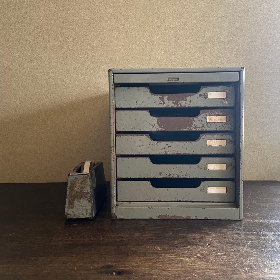 インダストリアル スチールケース 書類ケース ビンテージ
