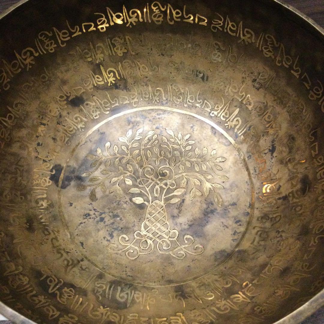 菩提樹 オールド シンギングボウル チベット産 no6 アンティーク33.5cm