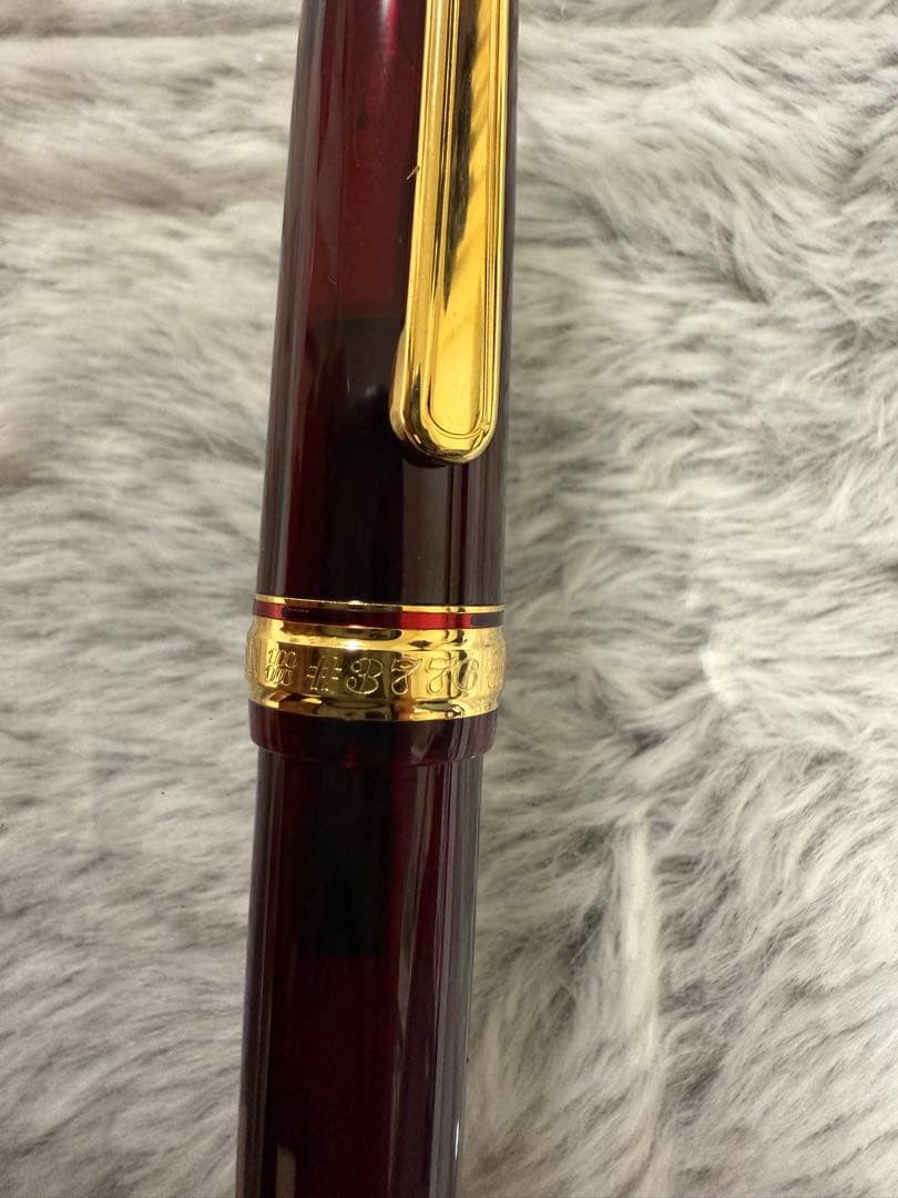 PLATINUM 14 K #3776 赤 万年筆