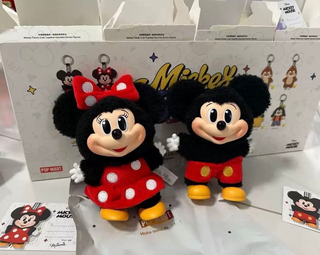 POPMART Disney ミッキー＆ミニー 2つ キーホルダー