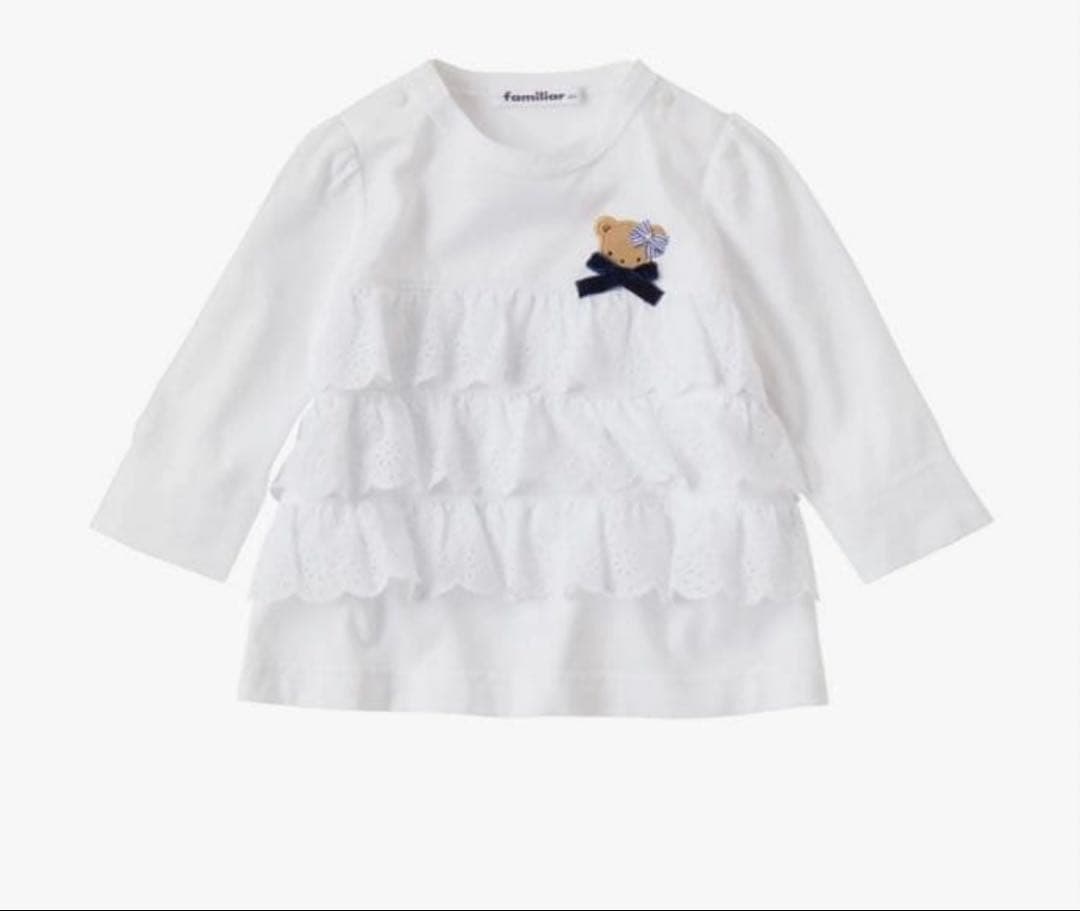 専用】familiar フリル付きカットソー 80 ホワイト