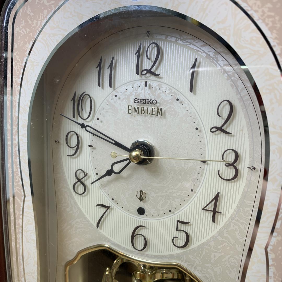 SEIKO EMBLEM セイコー エンブレム 木製 電波置き時計 回転飾り - メルカリ