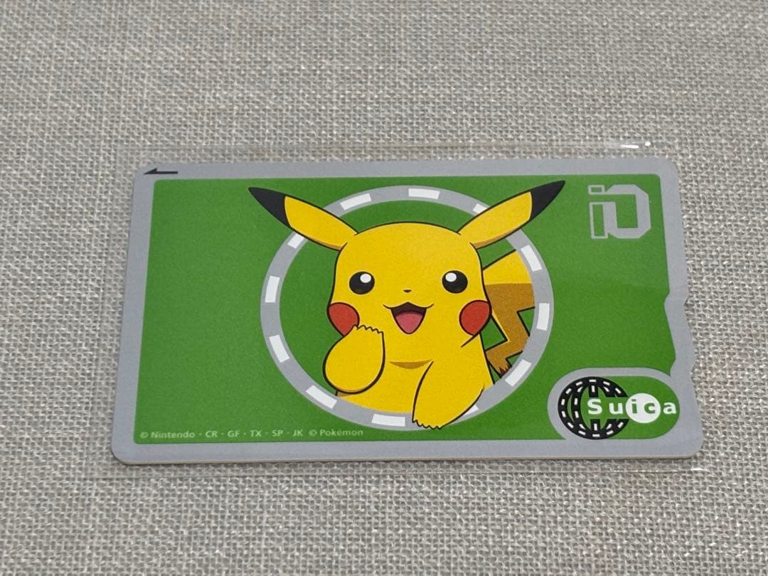 使用可能】ピカチュウ Suicaカード 台紙&パスケースセット