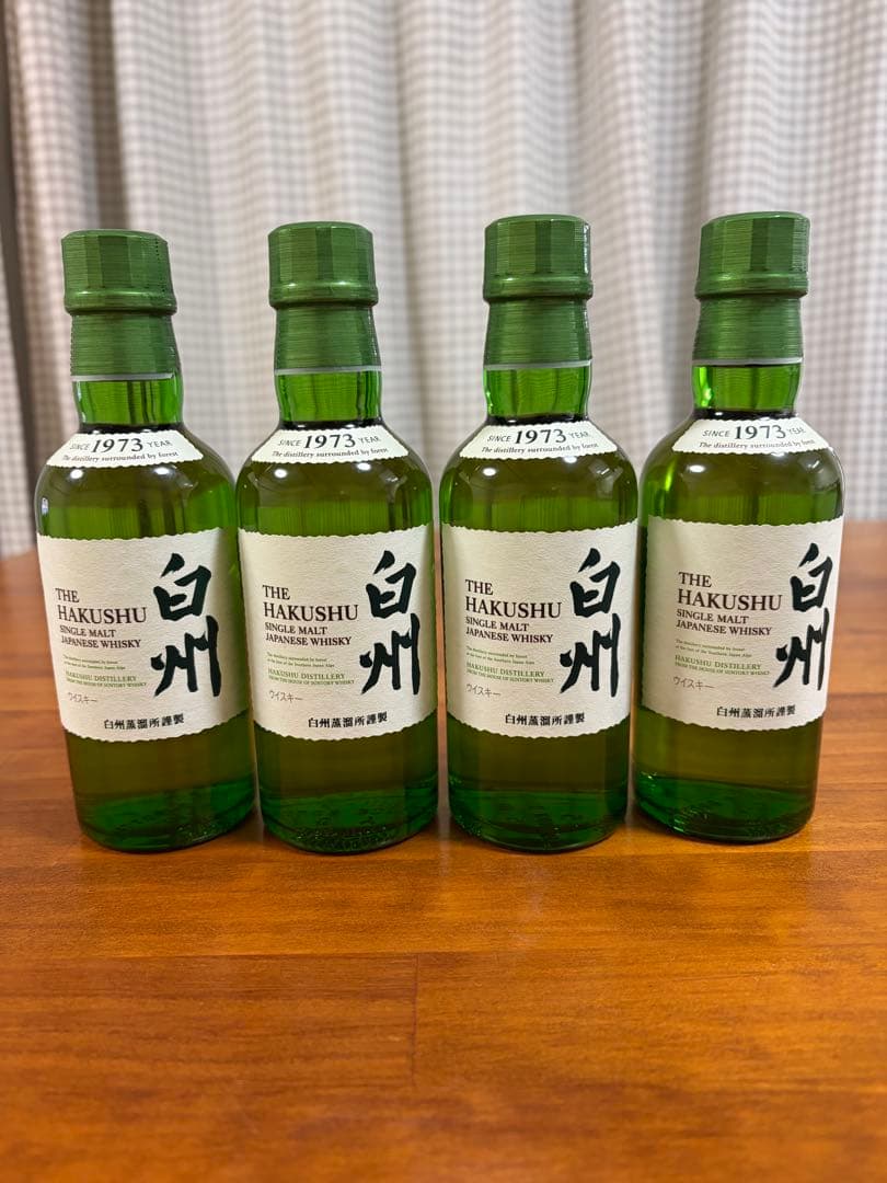 サントリーウイスキー白州180mlミニボトル4 本セット - メルカリ