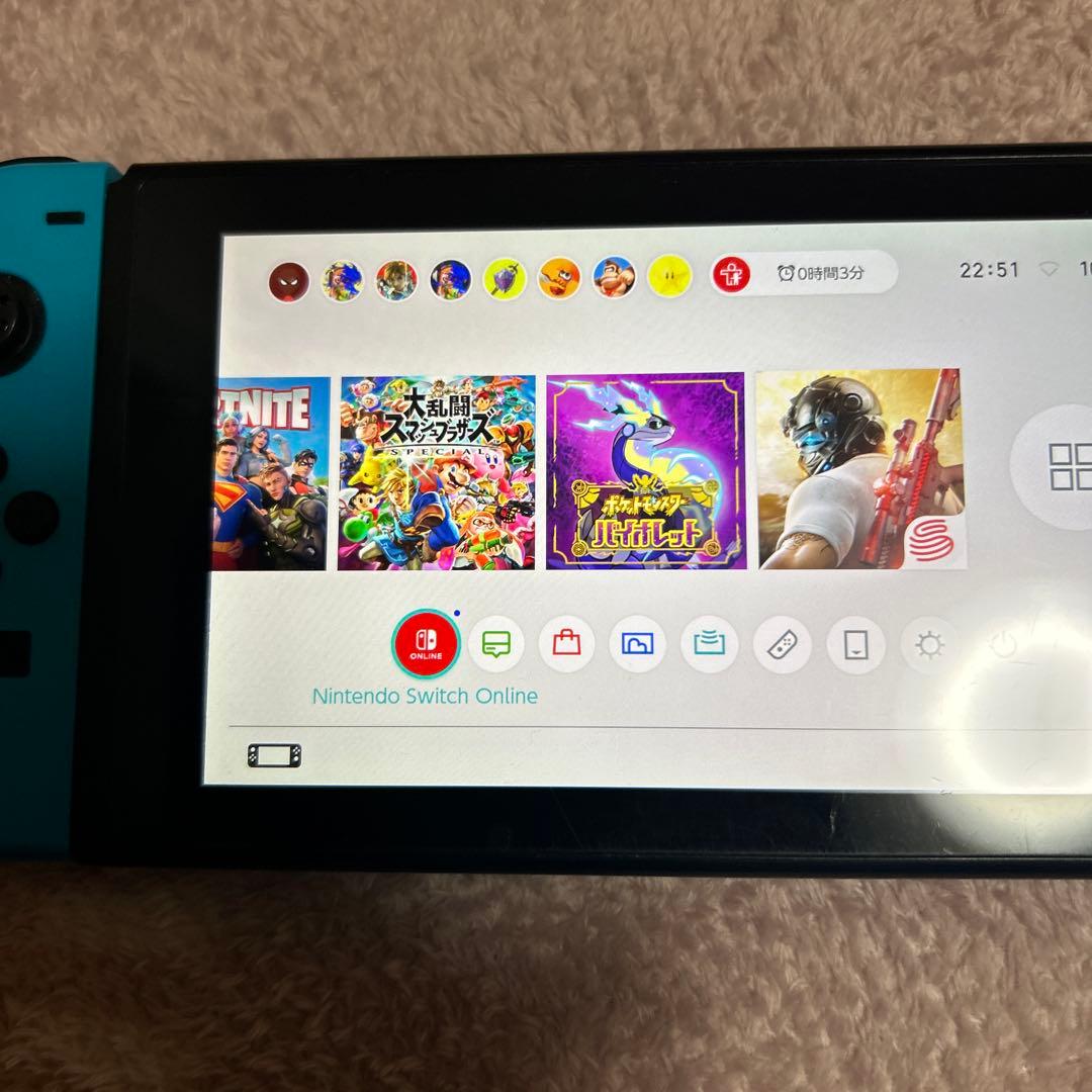 h*e様 Nintendo Switch 本体 青/赤