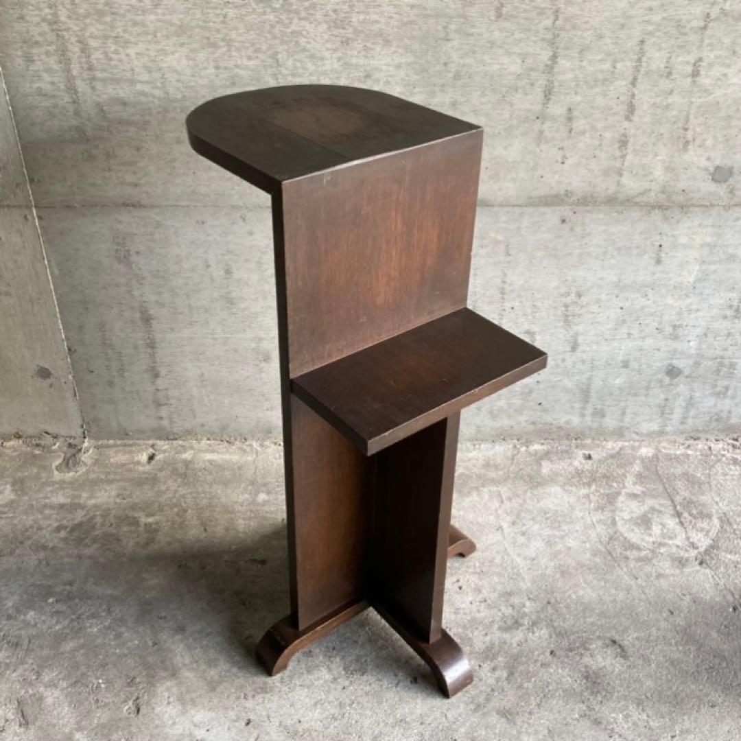 古い味のある飾り台 サイドテーブル 棚 シェルフ ラック スタンド 木製