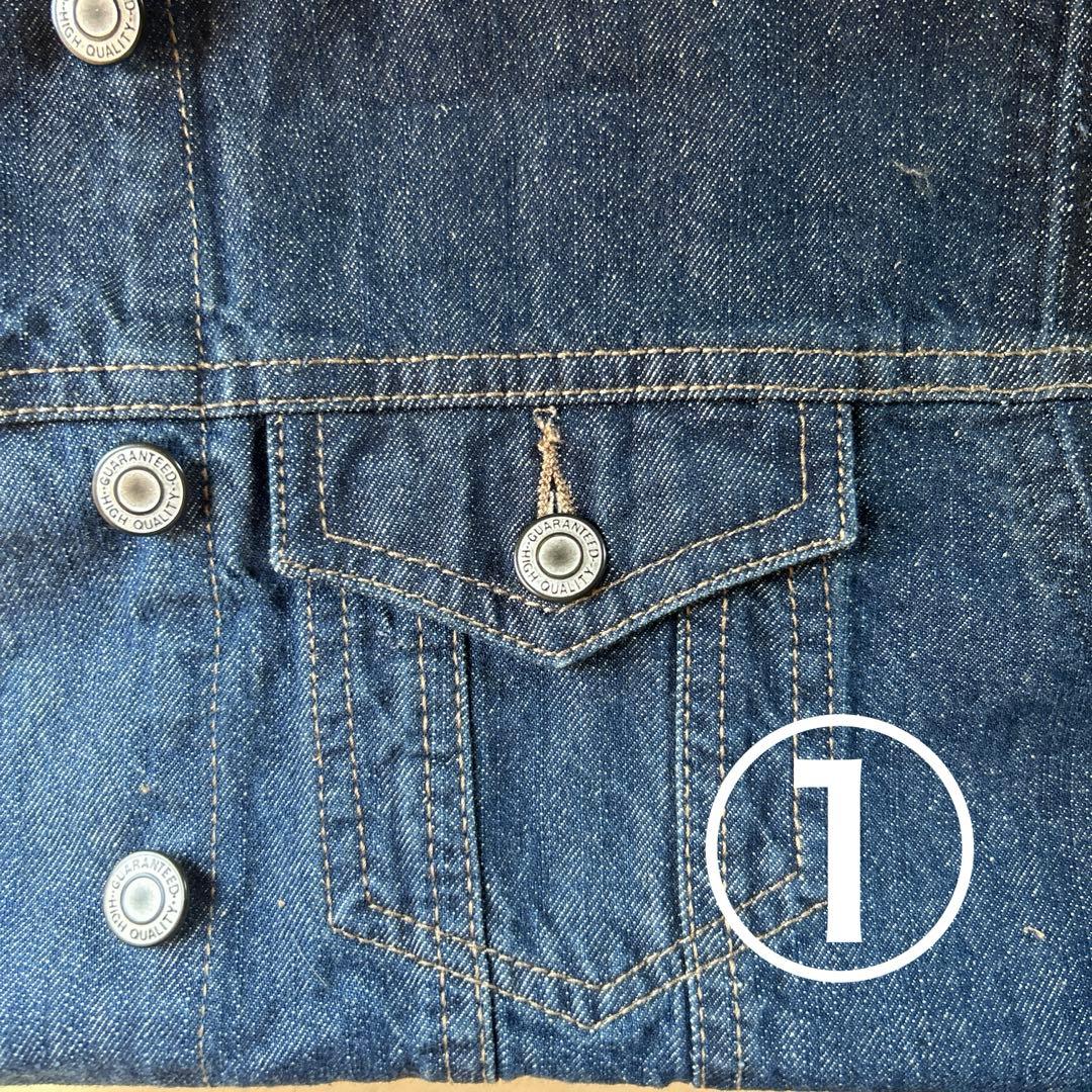 デニムリメイクフリルテトラポーチハンドメイド