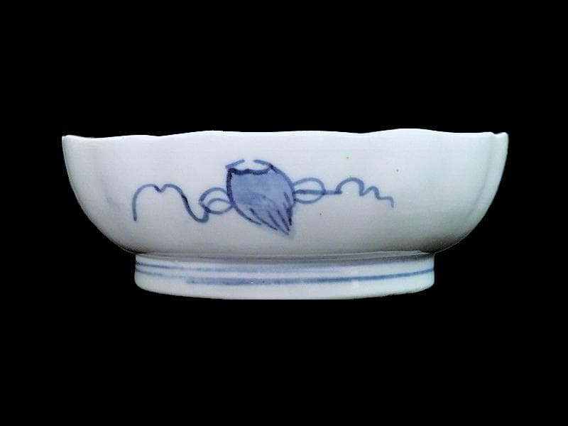 古伊万里 色絵 桐に鳳凰 花の図 膾皿 2客 D124AS-fbrh