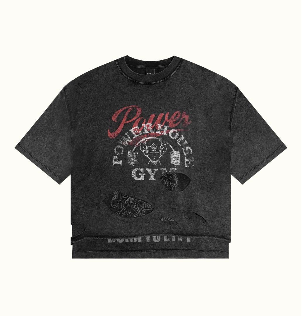 Powerhouse Gym ダメージ加工Tシャツ Mサイズ