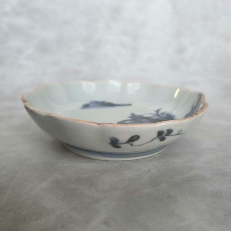 古伊万里 染付 小皿 豆皿 江戸時代 金直し 金継ぎ 骨董 アンティーク