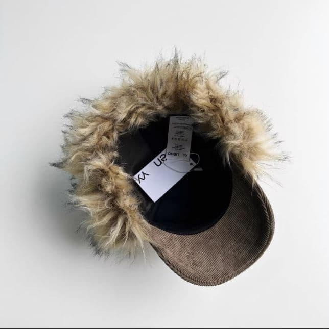 OPEN YY ファー付きキャップ ブラウンの通販はau PAY マーケット