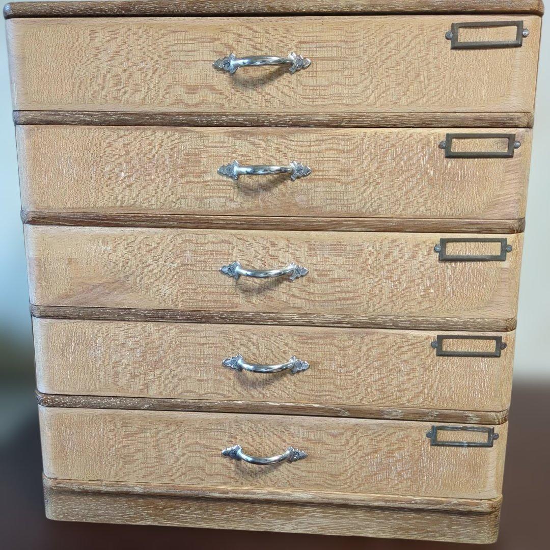 古道具アンティーク5段やや大きめ引き出しA4サイズ可 古道具 アンティークやや大きめ5段引き出し 古道具 アンティークやや