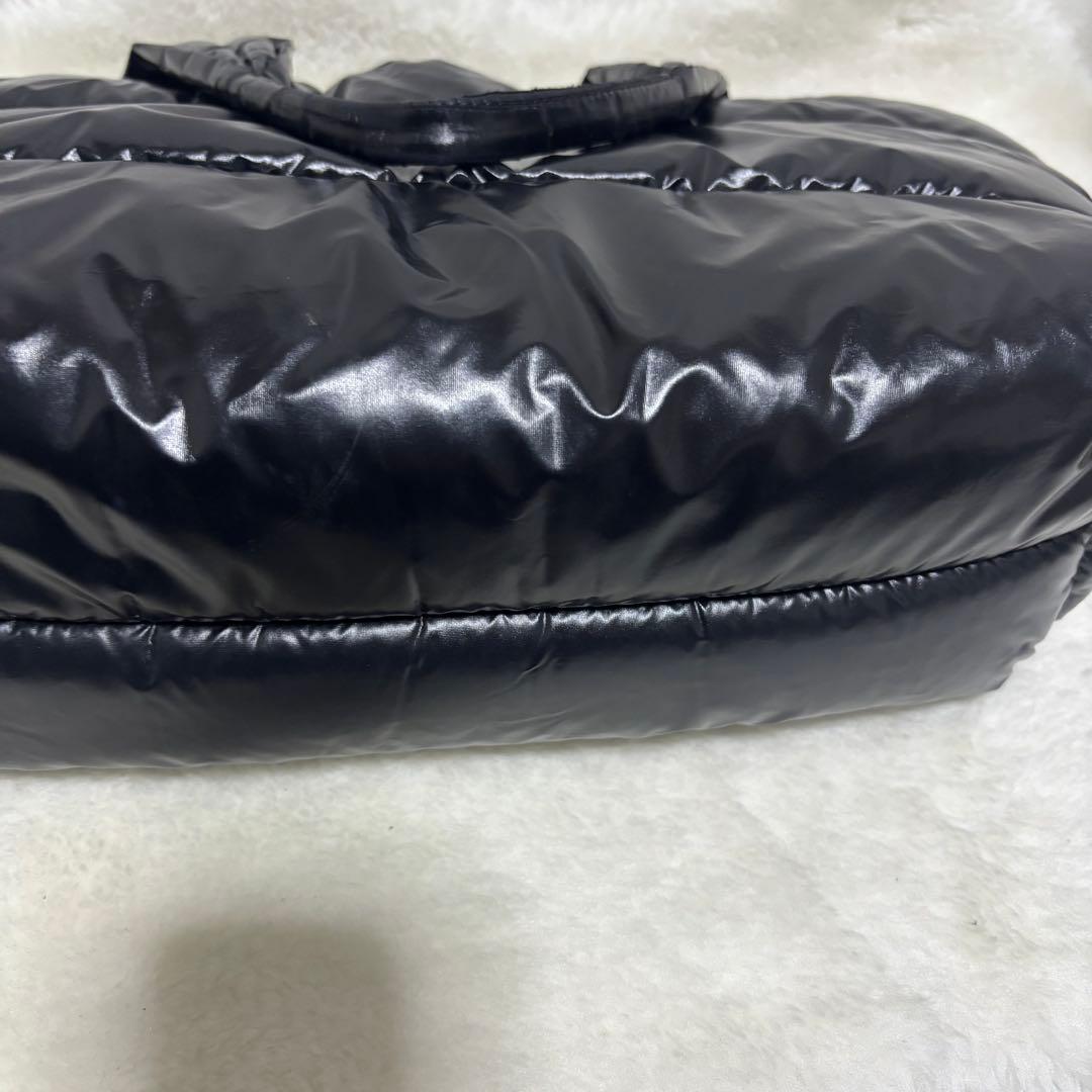 【希少】DIESEL ディーゼル トートバッグ ステッチロゴ ダウン ブラック