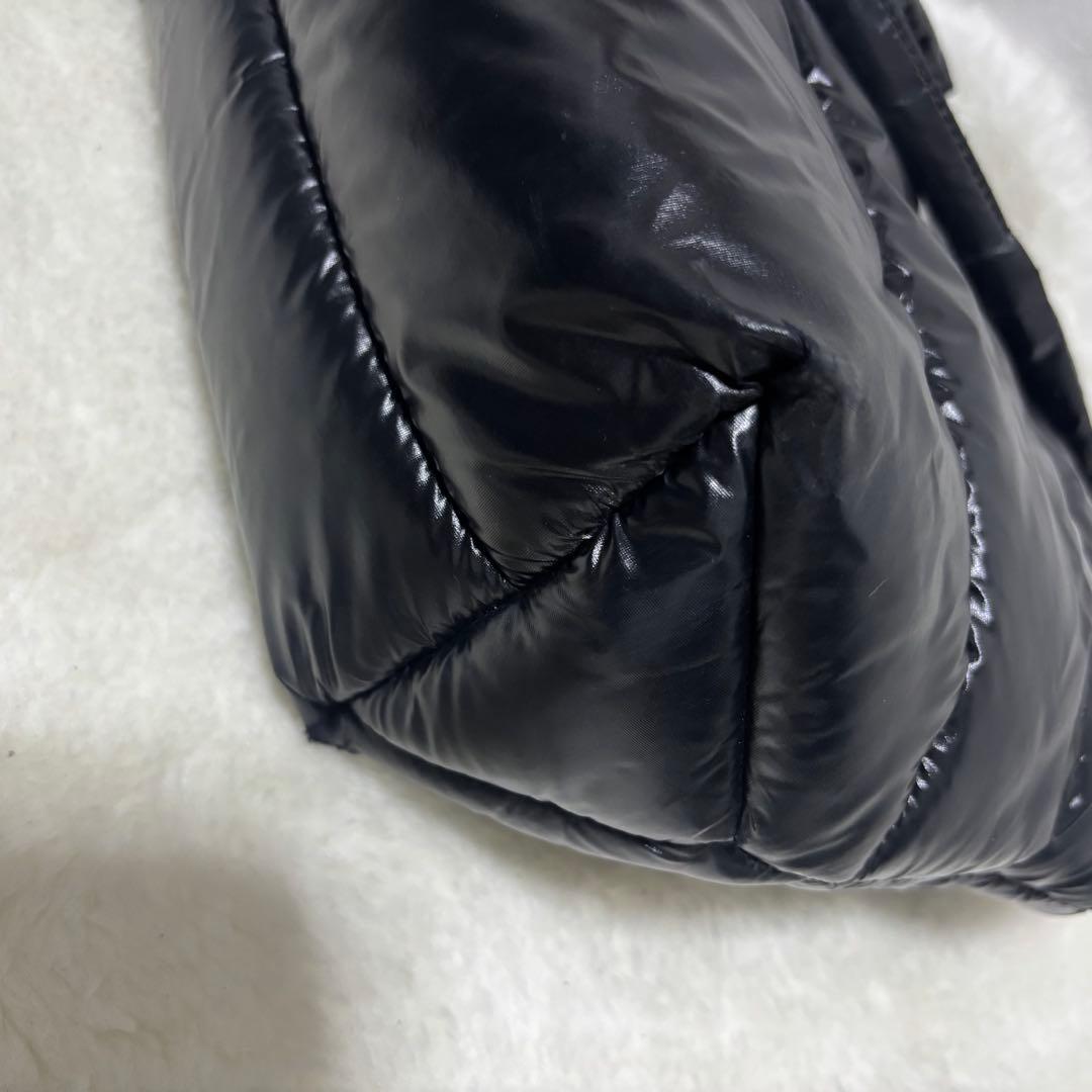 【希少】DIESEL ディーゼル トートバッグ ステッチロゴ ダウン ブラック